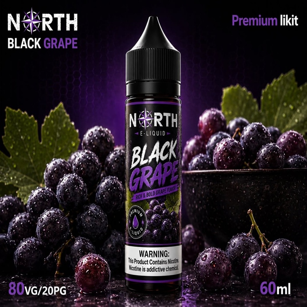 North Black Grape Likit 60ml North Black Grape Likit 60ml