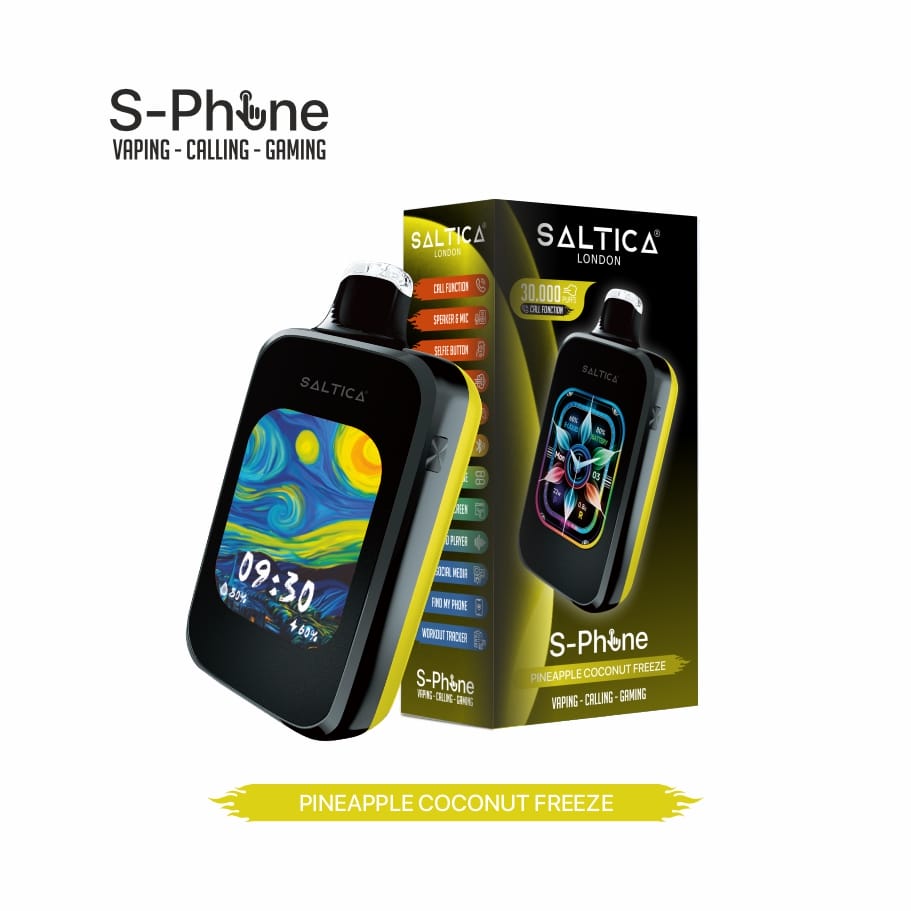 Saltica S-Phone 30000 Pineapple Coconut Freeze Disposable Vape Bar Saltica S-Phone 30000 Pineapple Coconut Freeze Disposable Vape Bar